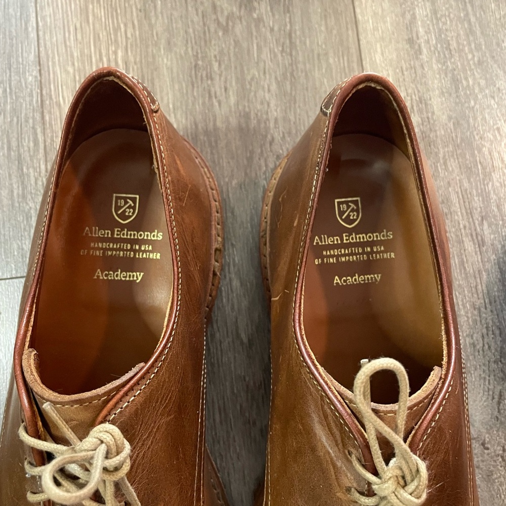 Allen Edmonds Brown Leather Derby Shoes - Picture 5 of 7